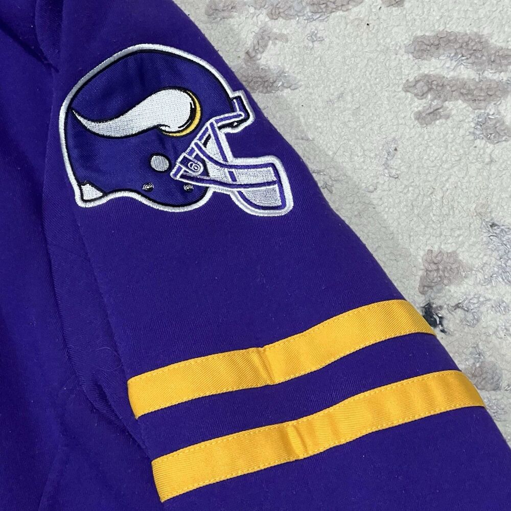 Vintage Minnesota Vikings Reversible Hooded Jacket 2XL Purple/Gray GIII NFL Logo - Picture 14 of 16